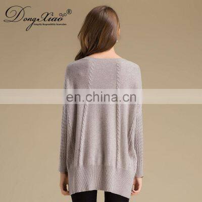Women's 100% Cashmere Oversize Sweater Chunky Knit Batwing Sleeves Crew Neck Casual Style Winter Season OEM Service Available photo-5