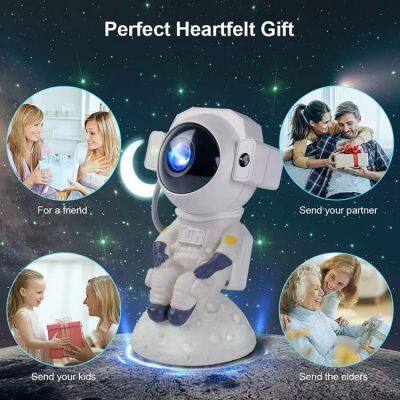 Astronaut Galaxy Star Projector Bluetooth Starry Sky Projector Night Light With Remote Control Warm Moon Lamp For Bedroom photo-4