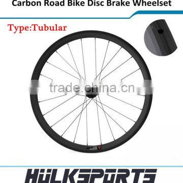 38mm tubular 700C carbon road wheelset with 23mm width road disc brake carbon wheels