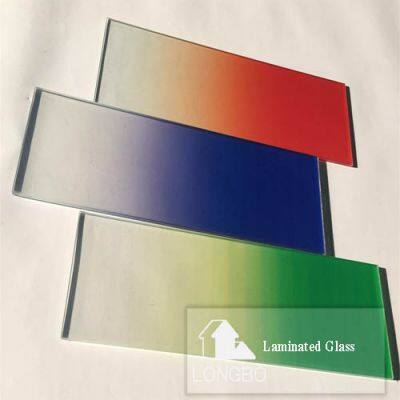 Colorful Gradient Color PVB Laminated Glass photo-3