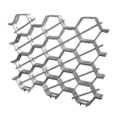 SS316 Reinforcing Refractory Anchoring Systems With Bonding Hole Hexmetal Tortoise Shell Mesh in Furnaces