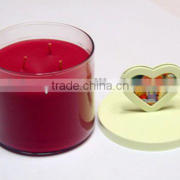 103mm Spray paint Candle Lid with heart frame