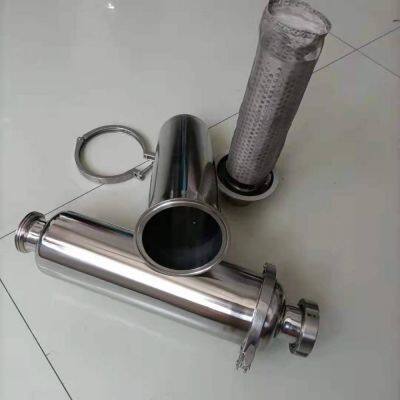 304 Stainless Steel Milk Pump Loading Filter With Quick-connect Threaded Joints Dn40 and Dn50, in Stock photo-3