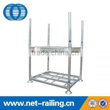 Warehouse stackable metal post pallet