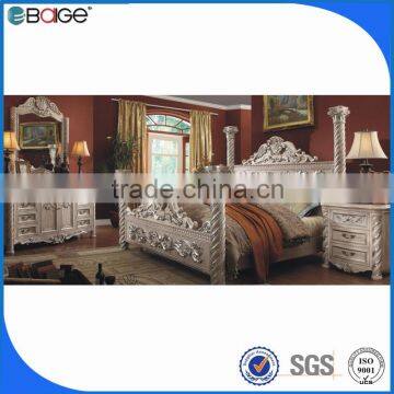 modern bedroom set furniture wood double bed from factory