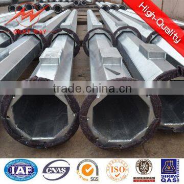 galvanized polygonal street pole electric pole