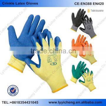 YC-L-02 Latex Coated Anti-skid Safety Glove,coated With Latex Glvoe. photo-4