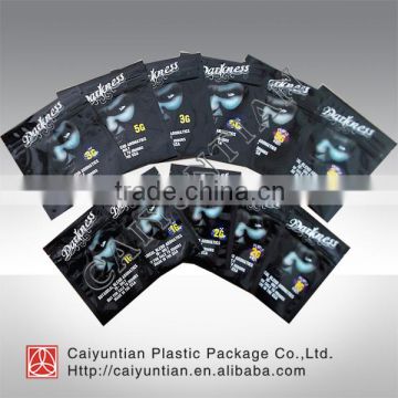 custom zero gravity darkness herbal incense plastic packaging bags