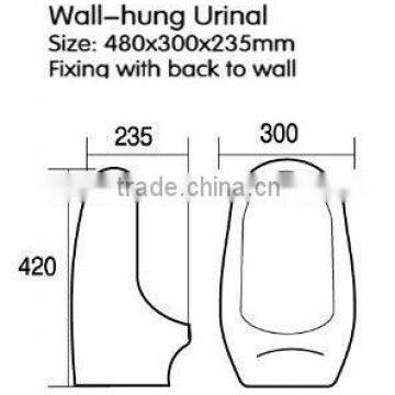Chaozhou Bathroom Ceramic Wall Hung Cheap Urinal photo-3
