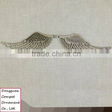 Wholesale Diy Accessories Zinc Alloy Hollow Out Big Wings Pendant photo-3