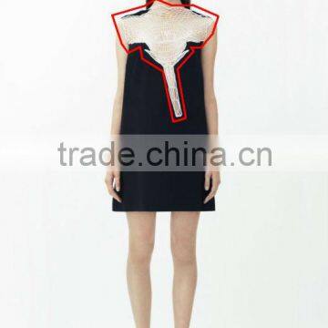 Newest 100% Cotton Neck Flower Lace for 2014 Summer Collections photo-2