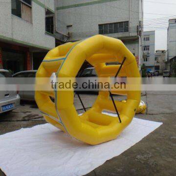 crazy inflatable floating water wheel/ water wheels sale