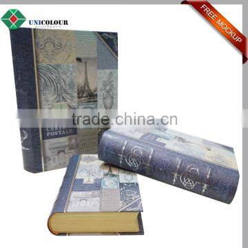 custom quality magnetic book shape box with round spine