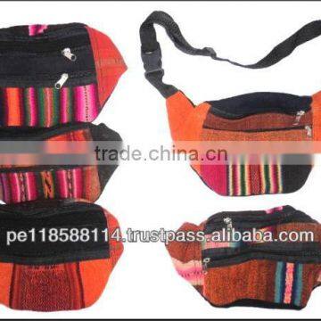 HANDMADE LOOM WOOL FABRIC WAIST BAG