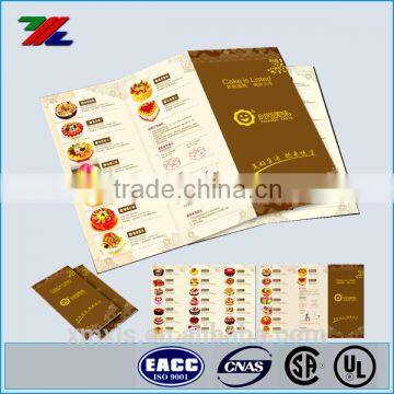 Custom Folded Sweetmeats Menu Paper Cards printed / Chocolate Menu Paper Folded Booklets printed