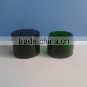 50g Green color cosmetic glass jar with cap