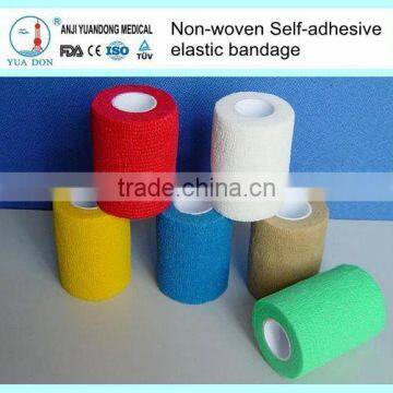 YD80677 Medical Colored Cotton Cohesive Elastic Bandage With CE,FDA,ISO