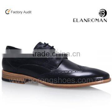 Newest men dress shoes genuine leather brogue shoes guangzhou shoes