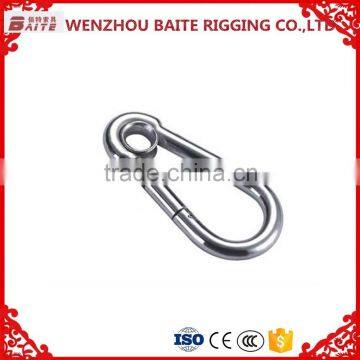 8mm STAINLESS STEEL SNAP HOOK WITH EYELET DIN 5299 FORM A