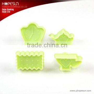 High grade colorful 3D hot sell baking plastic cookie cutter set