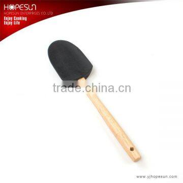 New design food grade silicone spatula with wooden handle