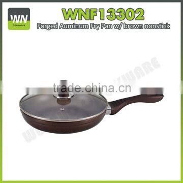 Glass lid magic pan aluminium frypan ceramic frying pans with bakelite handle for promotion