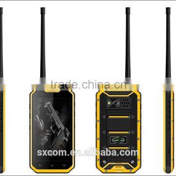 Three anti China mobile phone with Walkie-talkie Waterproof Shockproof Dustproof IP68 Waterproof Android 4.4.2