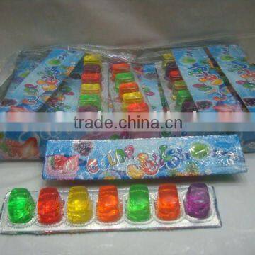 colorful fruit jelly pudding