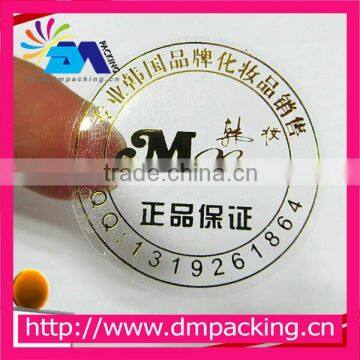 waterproof transparent self adhesive stickers