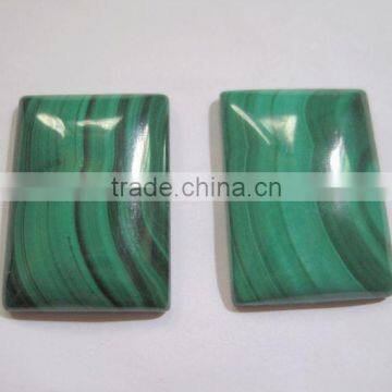 Hot seller high quality malachite rectangle cabochon jewelry beads