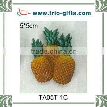 polyresin fruit pineapple fridge magnet decoration