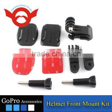 Helmet Front Selfie Face Photo Mounting Kit with Curved and Flat mount for gopro camera hero 4/3+/3/2