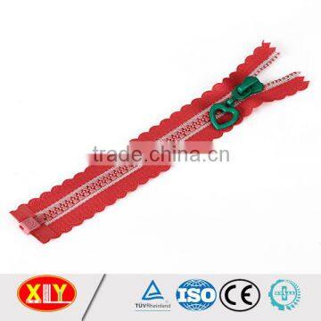 fashion cloth accessory lace plastic zipper