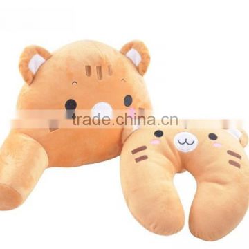 Plush Animal Cat Neck Pillow Waist Massage Cushion