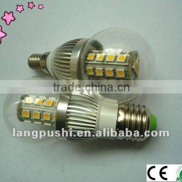 E14/E27 27pcs SMD 5050 LED Candle Light Bulb, 85~265V, Factory Price