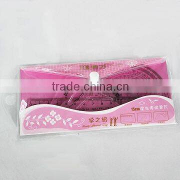 Cute Colorful Student's Plastic Transparent Ruler Set Hot Sell!