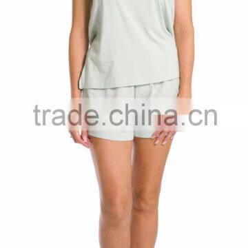 Wholesale Soft Summer Bamboo T-shirt Boxer Pajama Set