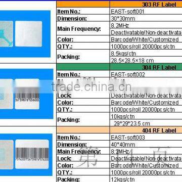 clothing alarm tags, eas tags, rf soft tag