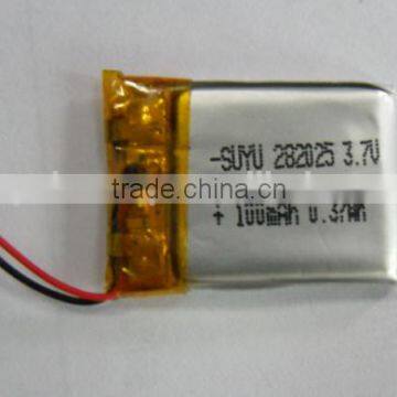 lithium polymer battery 3.7v 100mah / 282520 li polymer battery