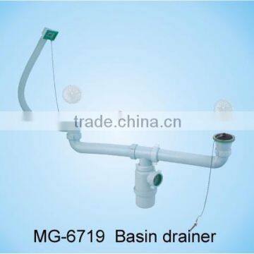 Stainless steel drainer with overflow