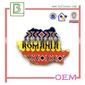 Souvenir Fridge Magnet Romania Map and Flag