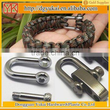 Yukai Zinc Alloy D Shackle Clasp for 550 Paracord Bracelet