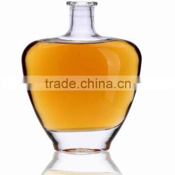 peach shape red glass wine bottles