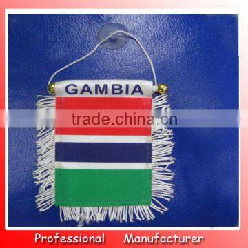 advertising banner,8*12cm polyester Gambia pennant flag,printing banner