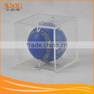 Wholesale Clear Solid Acrylic Cube Baseball Display Case