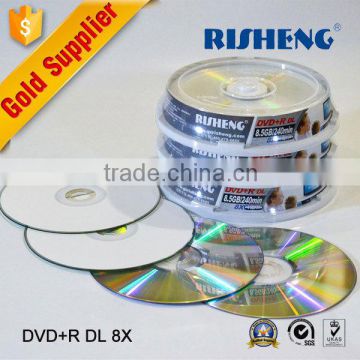 RISENG 8x 8.5GB 120MINs DL blank printing media/wholesale blank disk/printed and inkjet media