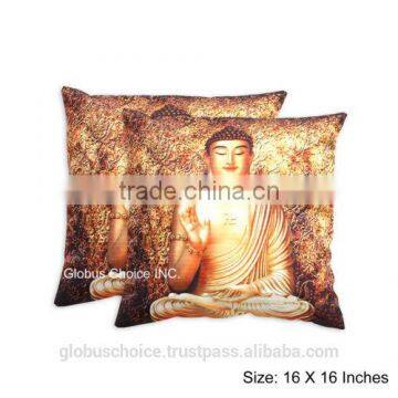 Indian Pillow Case Digitalprint Meditation Buddha Cushion Cover