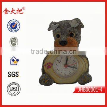customized polyresin diy dog clock themes