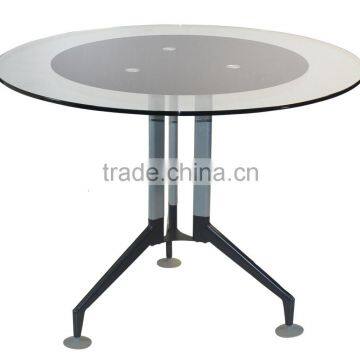 TEMPERED GLASS TOP ROUND DINING TABLE HD107