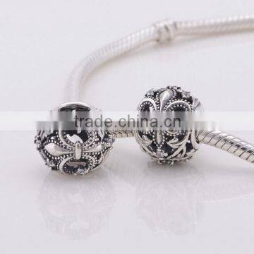 Jewelry finding Custom made 925 sterling silver Enamel Bead